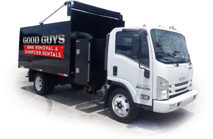 Good Guys Junk Removal & Dumpster Rentals branded truck.
